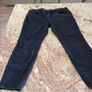 BLACK DENIM JEANS WITH BLING